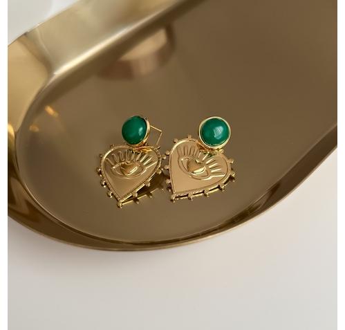 Обеци с висулка сърце