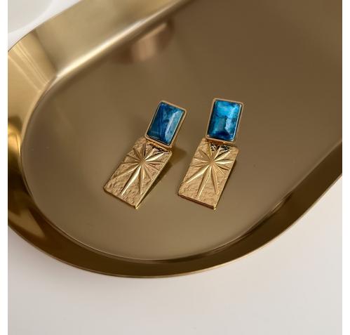 Обеци висящи в правоъгълна форма